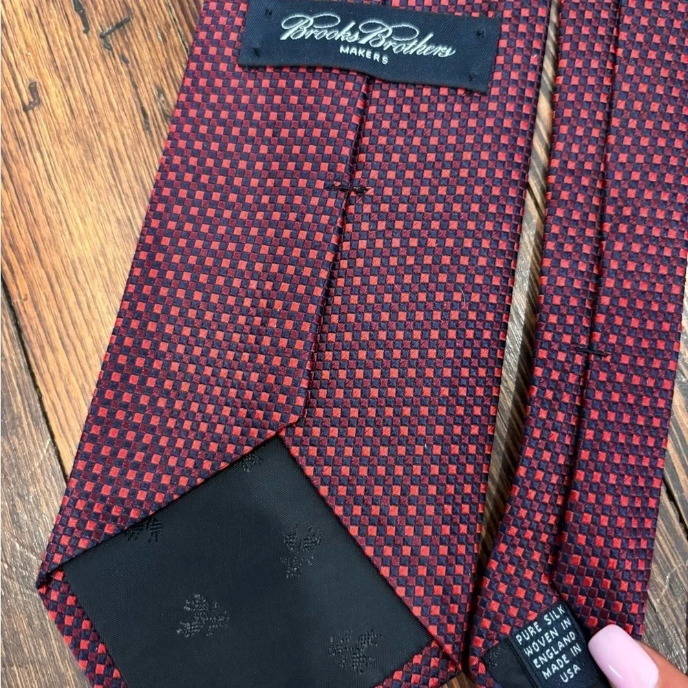 Brooks Brothers Makers 5 Geometric Men’s Neck Ties England Italian Silk